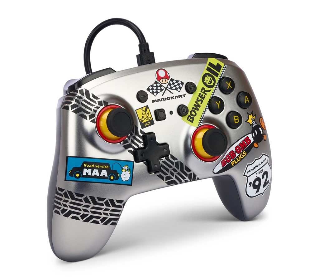 Manette câblée améliorée PowerA pour Nintendo Switch – Mario Kart