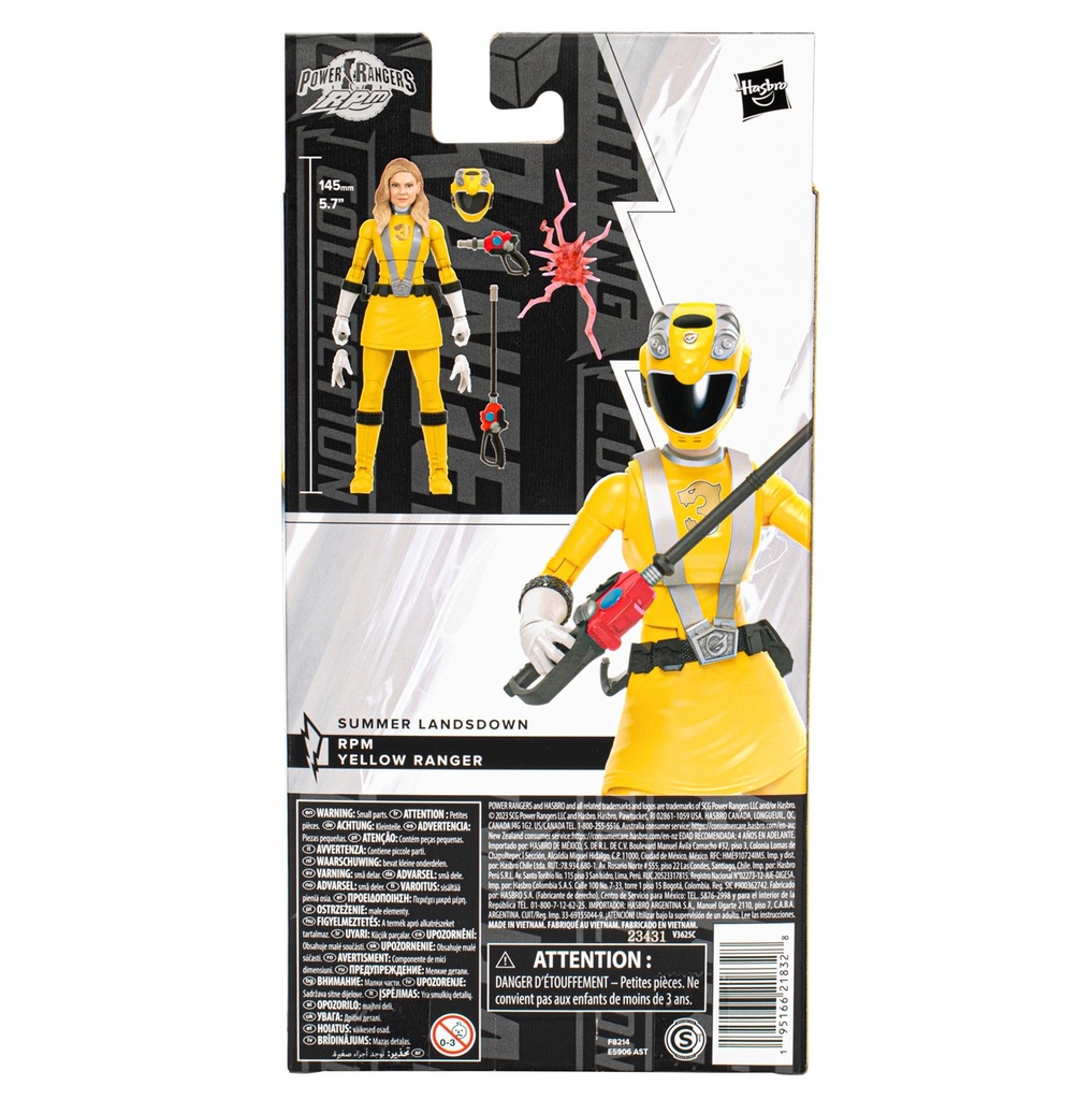 Power Rangers Lightning Collection RPM Yellow Ranger Figure