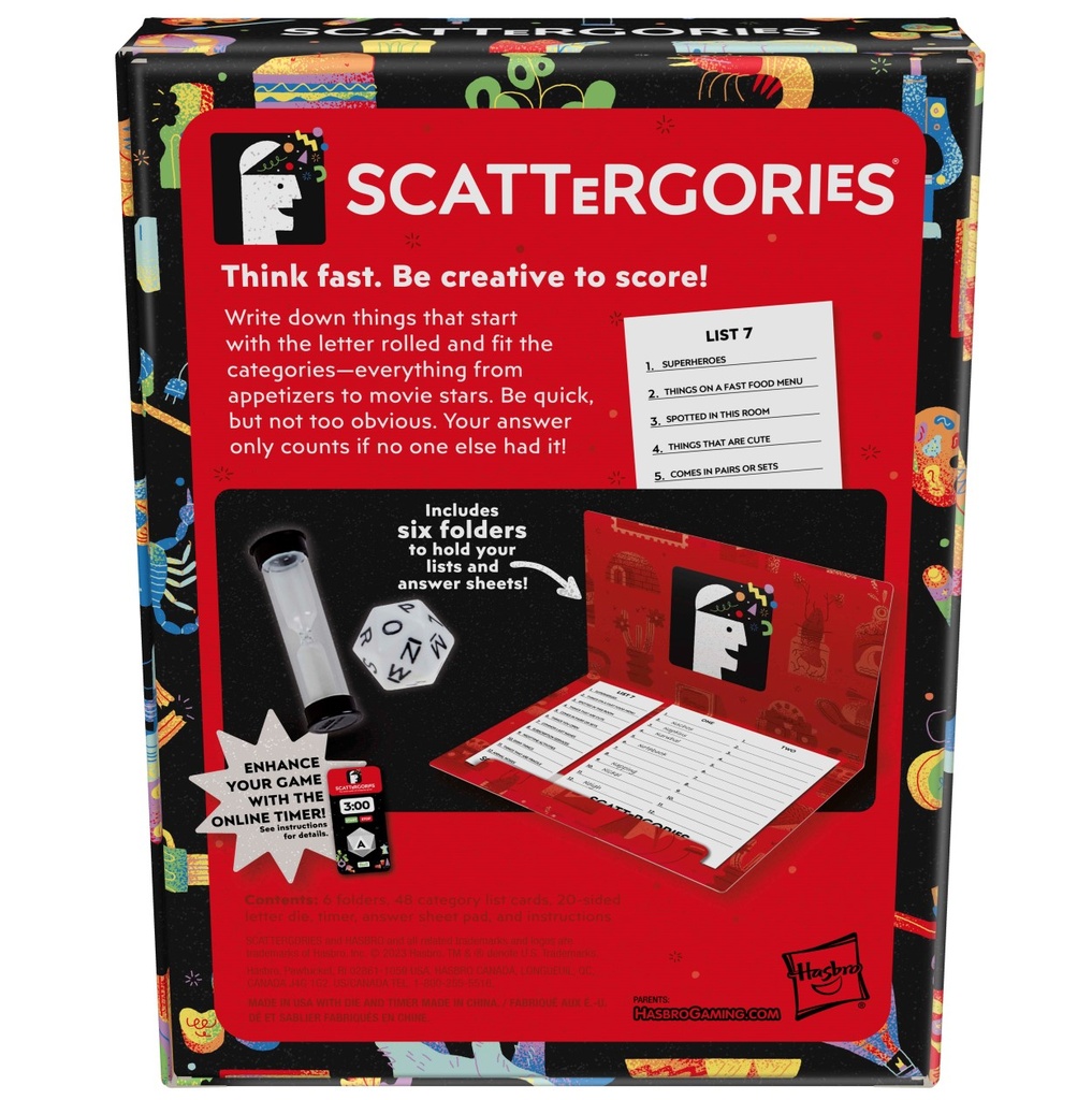 Classic Scattergories Game