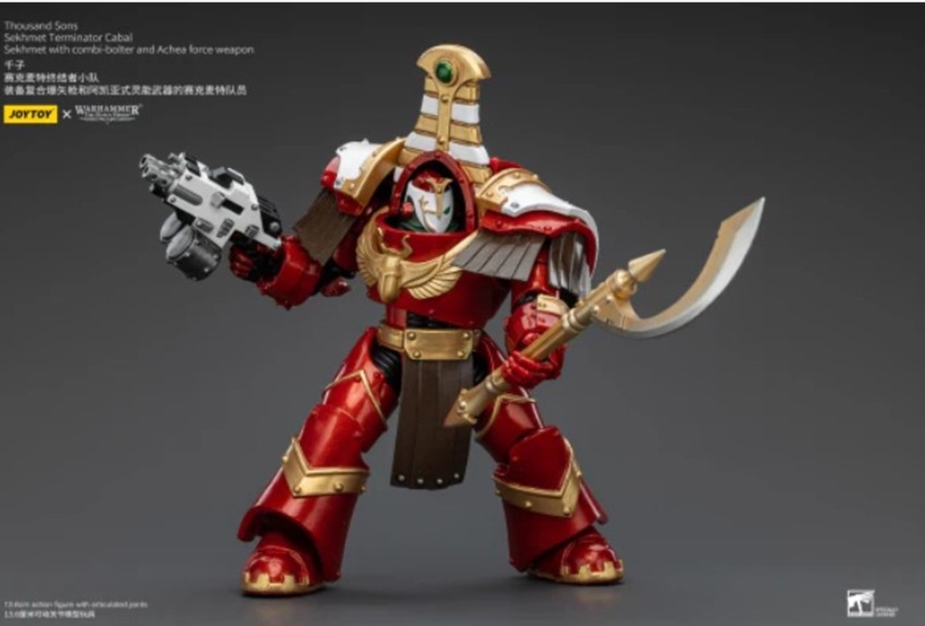 Warhammer Thousand Sons Sekhmet Terminator Cabal Sekhmet with Combi-Bolter and Achea Force Weapon