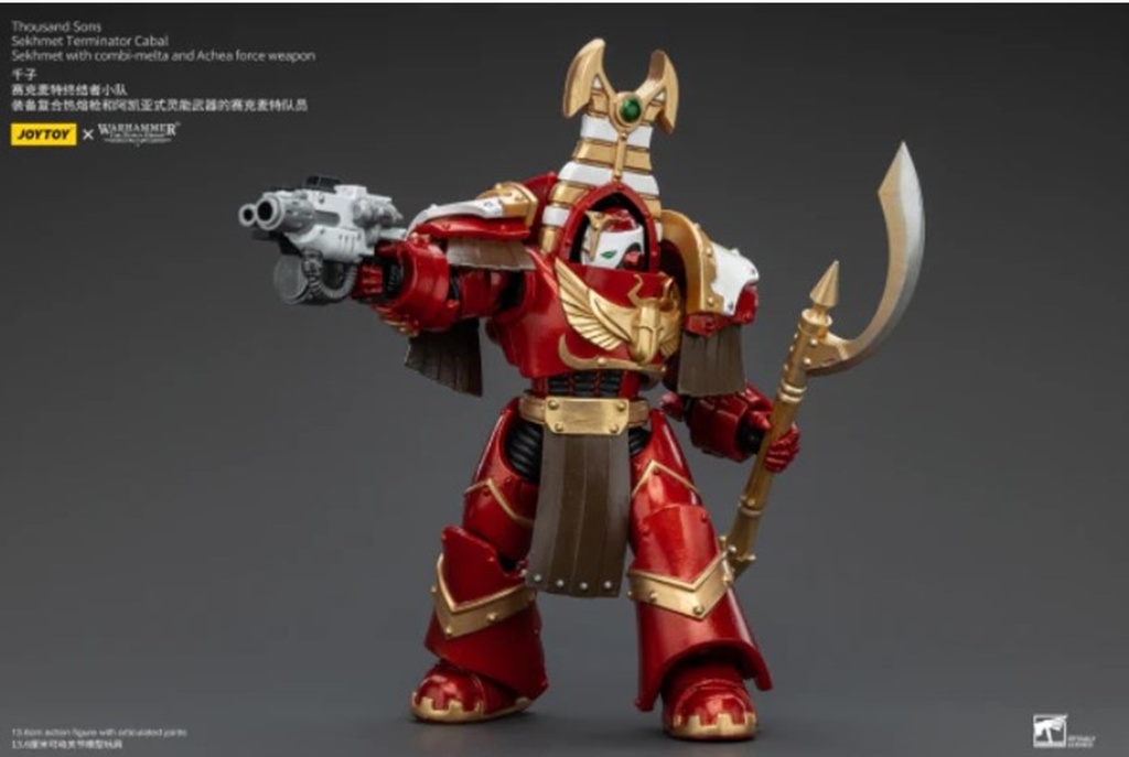 Warhammer Thousand Sons Sekhmet Terminator Cabal Sekhmet with Combi-Melta and Achea Force Weapon