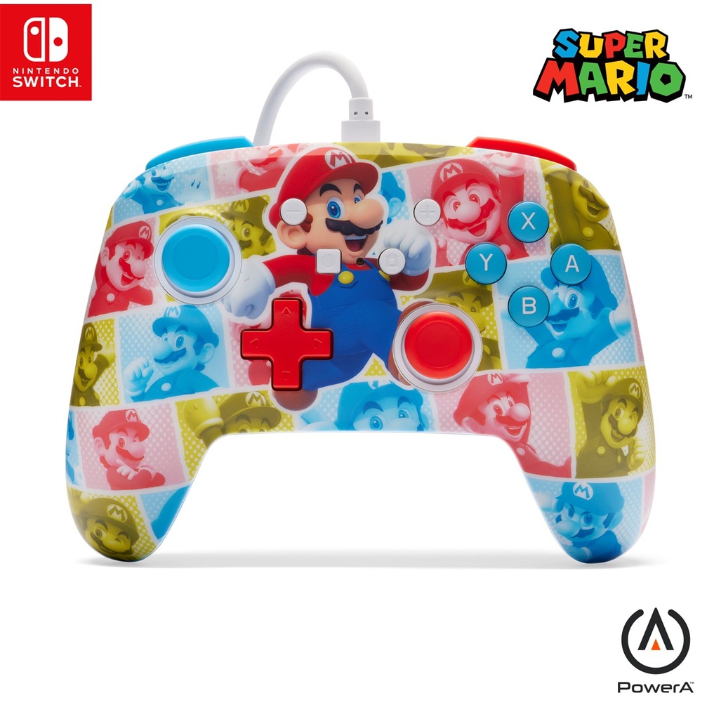 PowerA Enhanced Wired Controller for Nintendo Switch - Mario Hero Reel