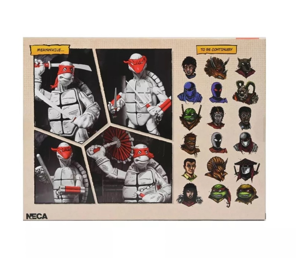 NECA Teenage Mutant Ninja Turtles Black and White First Turtles 7"" Action Figures - 2 Pack