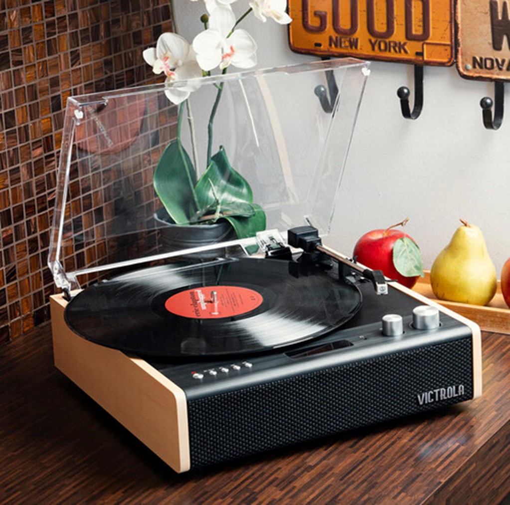 Victrola Eastwood Manual Three-Speed Turntable with Bluetooth (Bamboo)