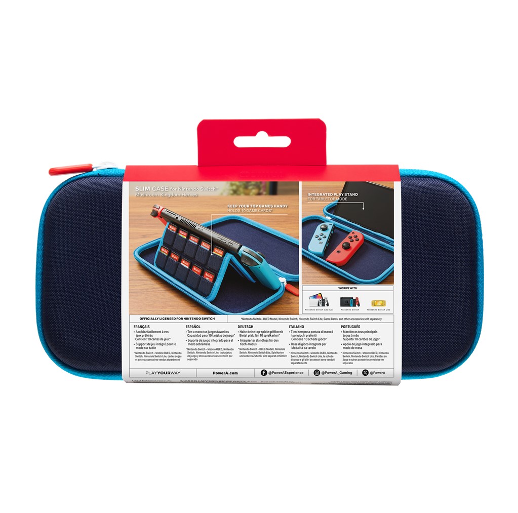 Étui mince PowerA pour Nintendo Switch - Héros du royaume Champignon