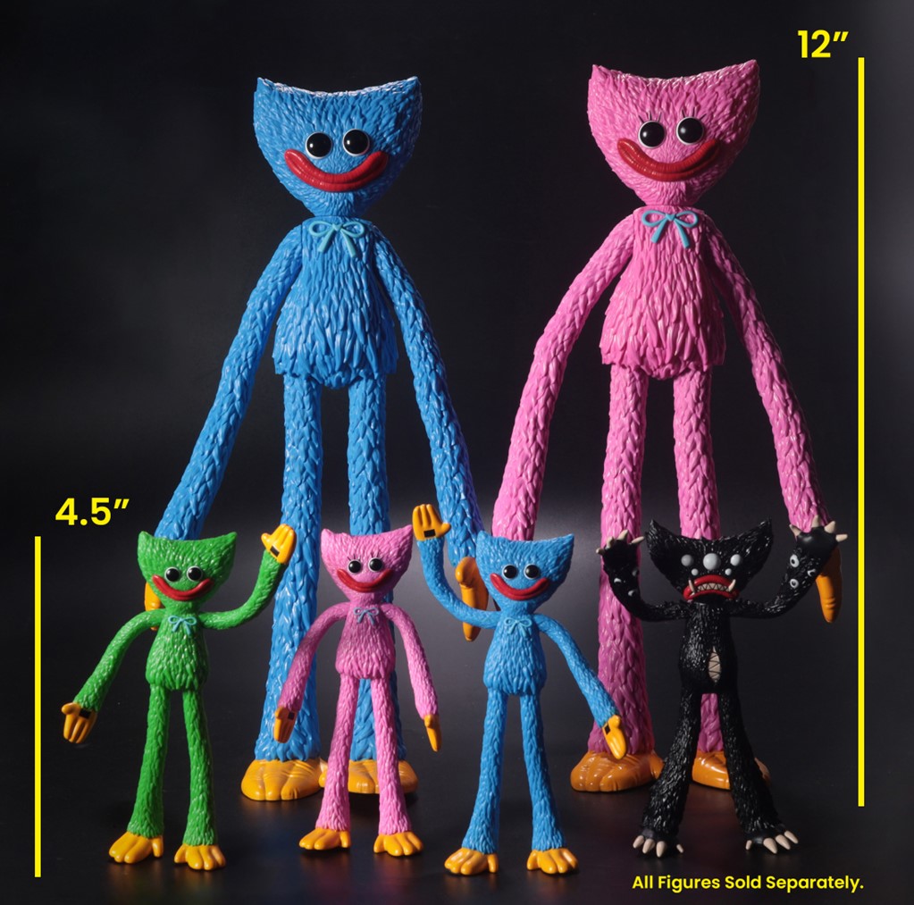 Poppy Playtime Green Huggy Wuggy 4.5-Inch Bendable Figure