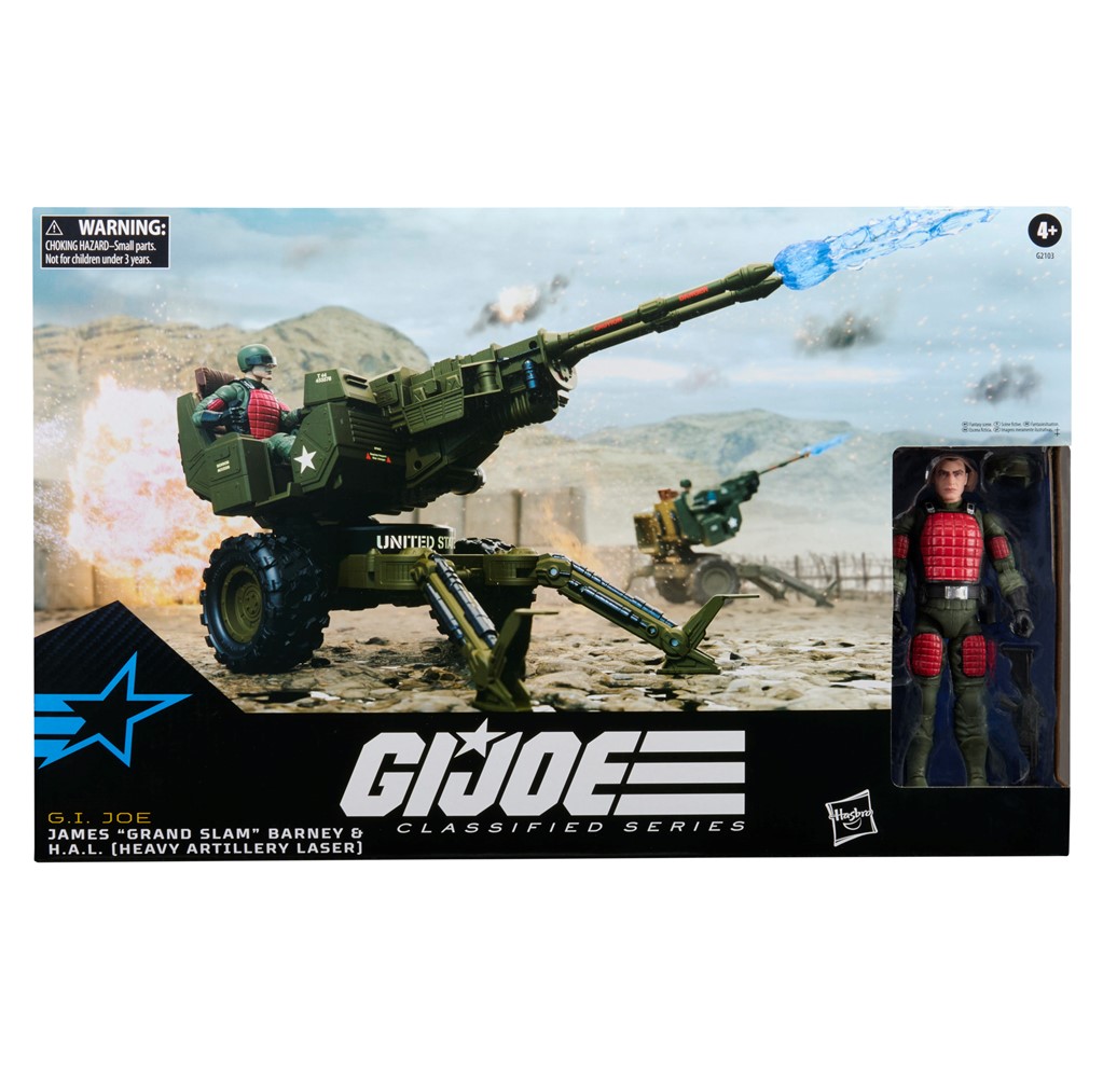 G.I. Joe Classified Series #213, James ""Grand Slam"" Barney & H.A.L. Heavy Artillery Laser)