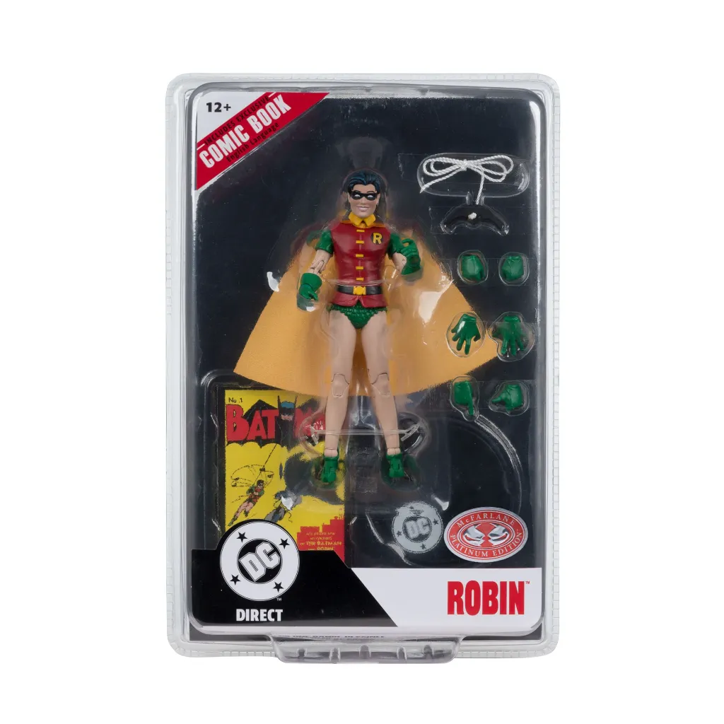 DC Direct Page Punchers Robin Dick Grayson (Batman #1) 7-Inch Action Figure with Comic McFarlane Toys (Red Platinum Edition) - EB Games Canada Exclusive!
