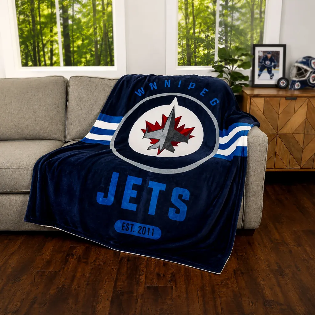 NHL 2 Ply Plush Throw - Winnipeg Jets