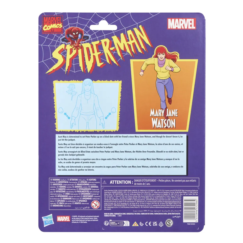 Marvel Legends Retro Cardback Mary Jane Watson, Spider-Man: The Animated Series