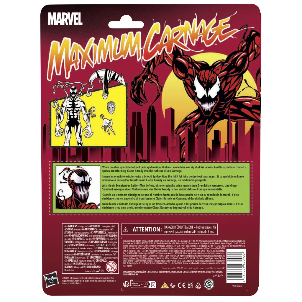Marvel Legends Retro Cardback Carnage, Maximum Carnage