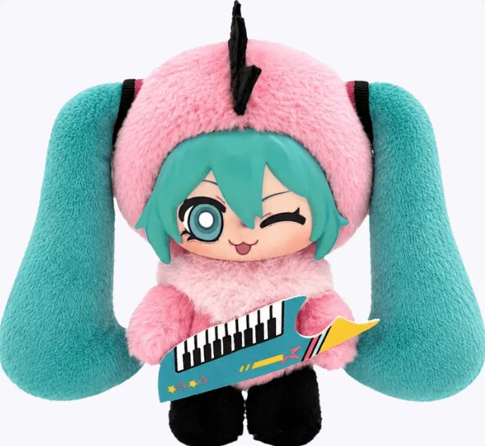 Hatsune Miku - Punk Rock Plush Blind Box Keychain Assortment – One Variation Chosen at Random