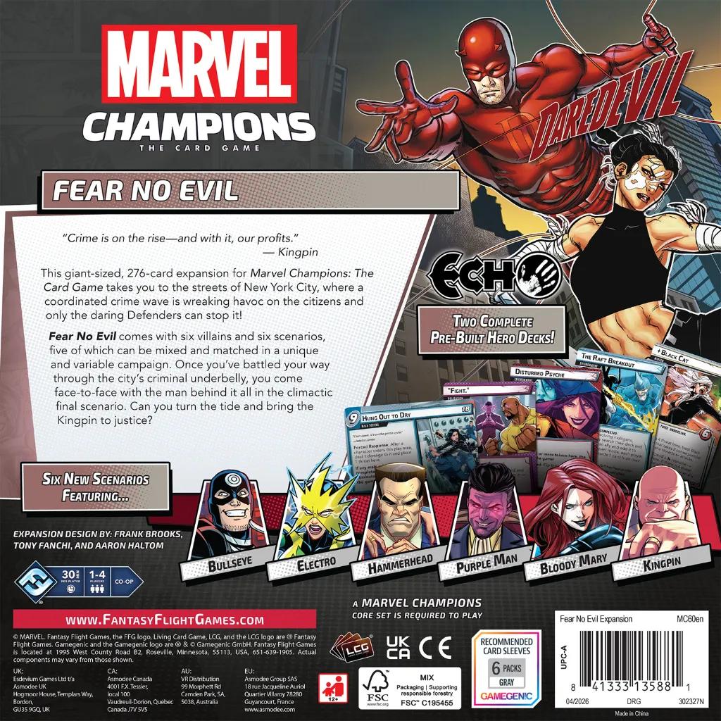 Marvel Champions LCG: Fear No Evil - Expansion (EN)