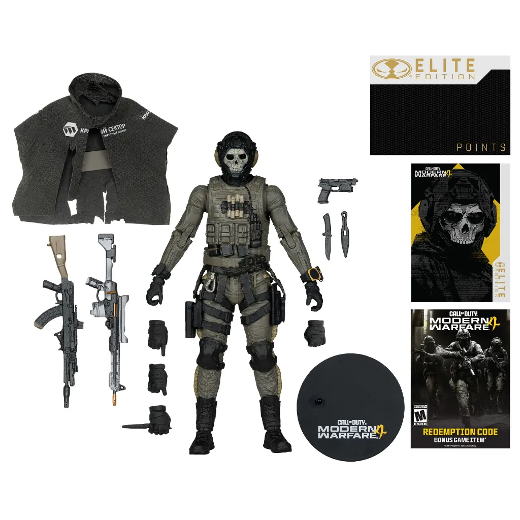 Ghost (Call of Duty: Modern Warfare 4) 7-Inch Deluxe Action Figure McFarlane Elite Edition #19