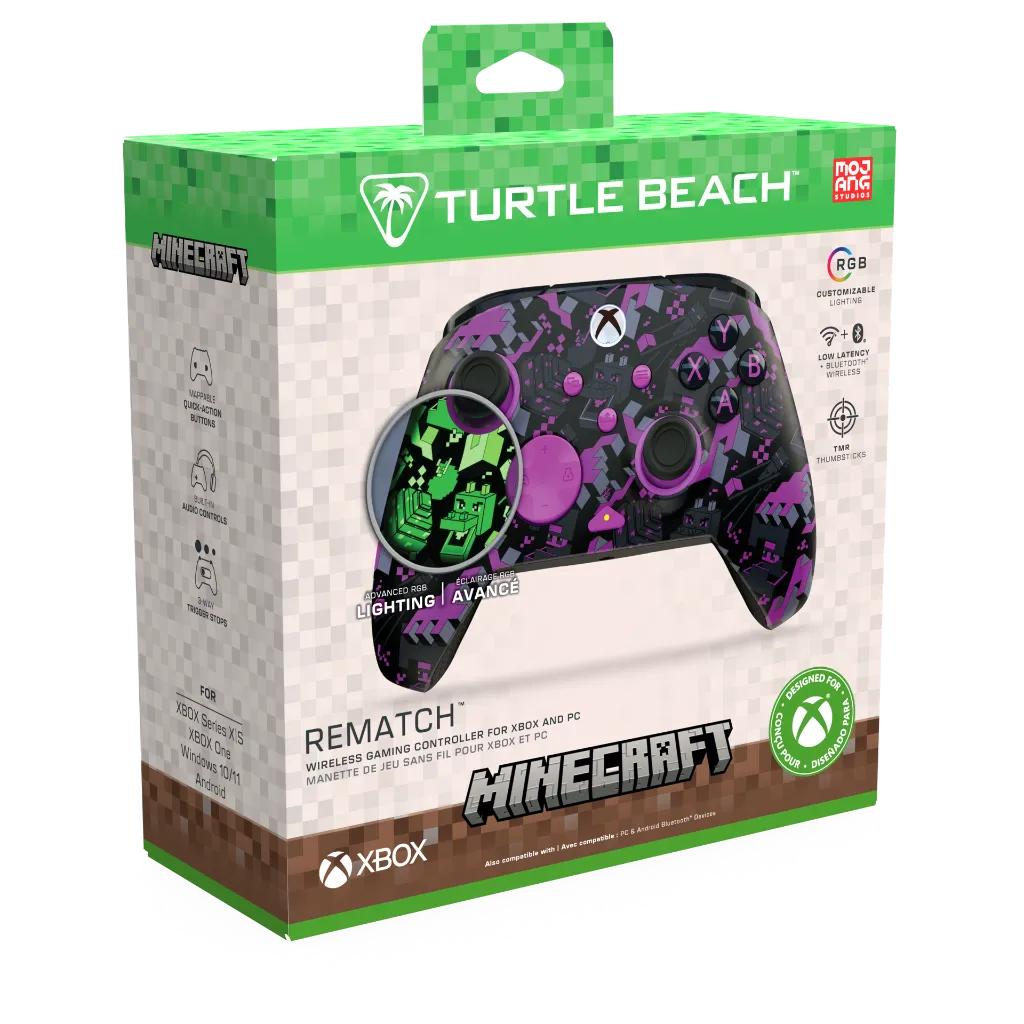 XBOX Rematch Wireless RGB Gaming Controller – Minecraft