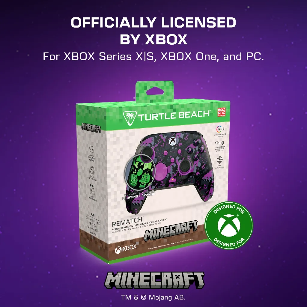 XBOX Rematch Wireless RGB Gaming Controller – Minecraft