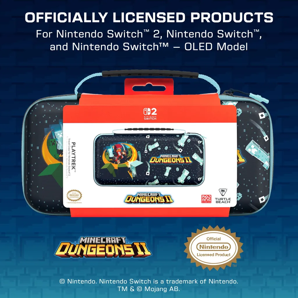 NSW2 PlayTrek Travel Case - Minecraft Dungeons II