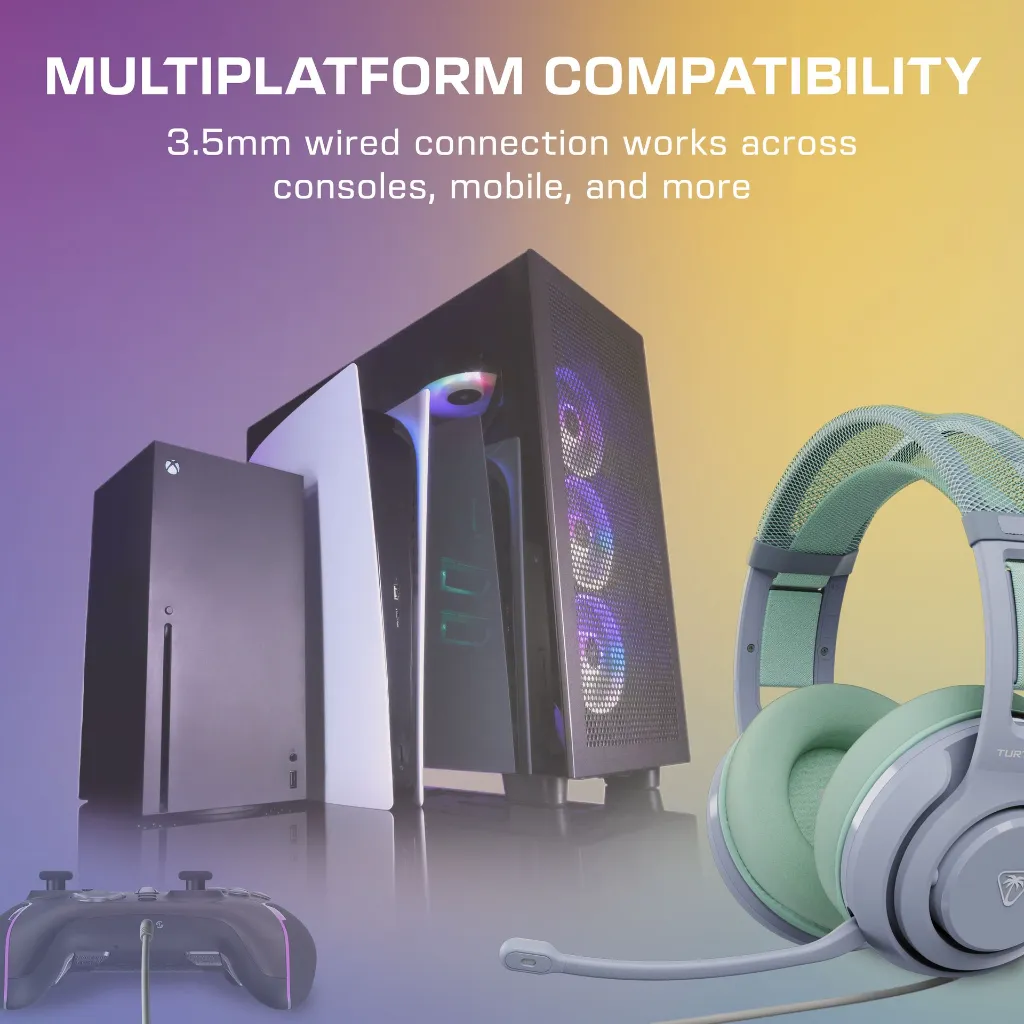 Turtle Beach Atlas 200 Wired Multiplatform Gaming Headset - Seafoam Breeze