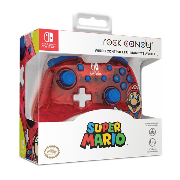 Rock Candy Nintendo Switch Wired Controller: Mario Punch