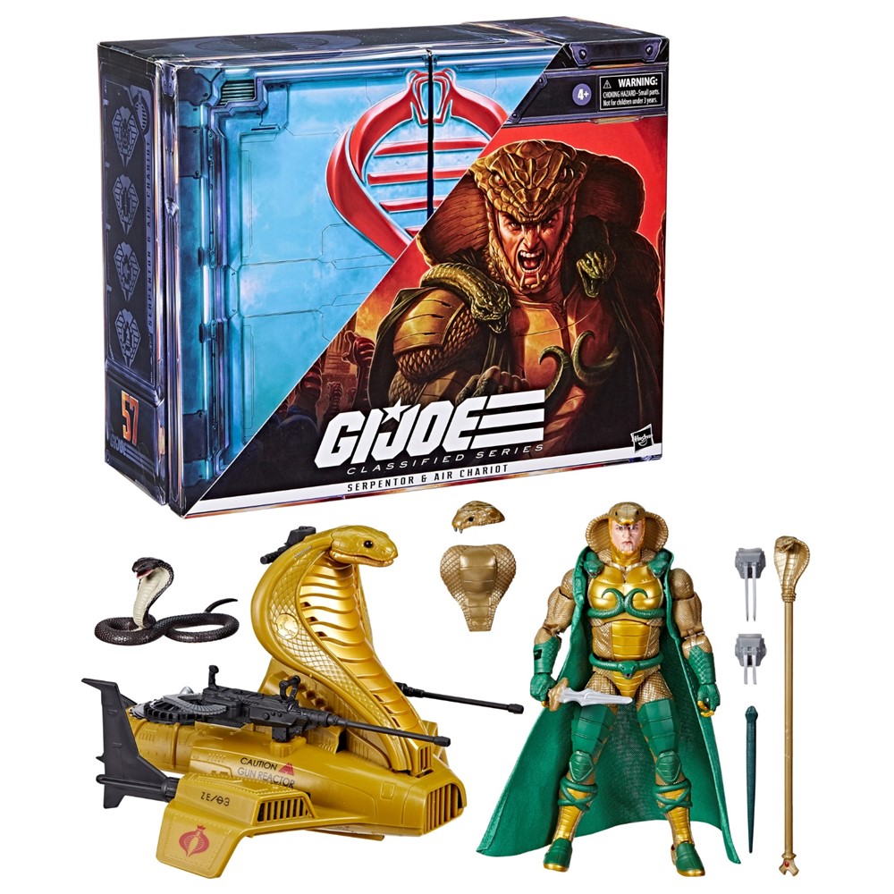 G.I. Joe Classified Series Serpentor & Air Chariot Figure and Vehicle