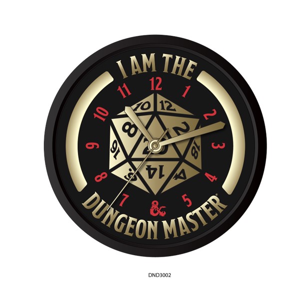 Horloge murale ronde 12"" Dungeons and Dragons