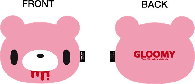 Oreiller rose Gloomy Bear Face