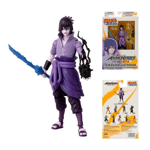 Anime Heroes Naruto - Sasuke Rinnegan Mangekyo Sharingan Action Figure