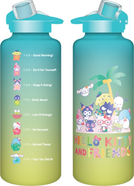 Bouteille d'eau 2 litres Hello Kitty et ses amis