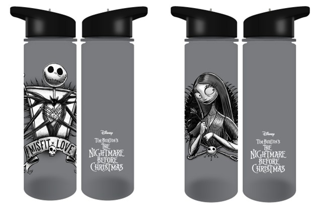 The Nightmare Before Christmas: Jack & Sally 24oz Water Bottle 2 Pack