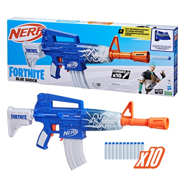 Nerf Fortnite Blue Shock Dart Blaster