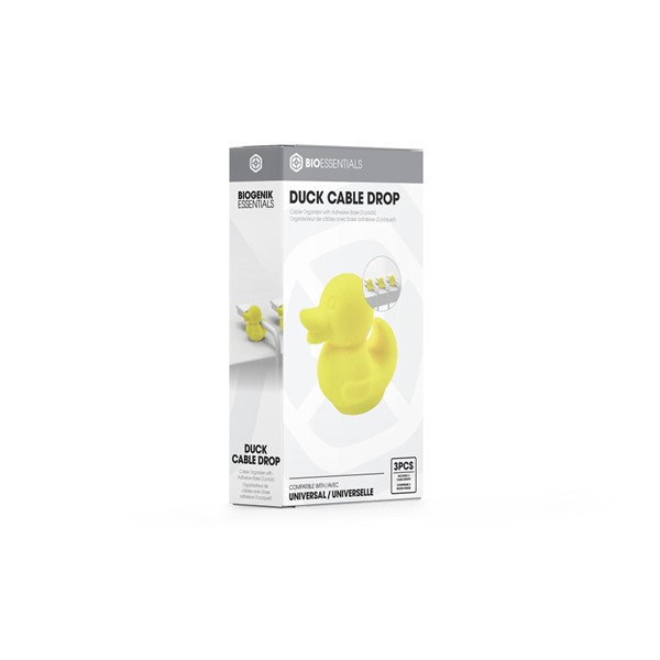 Biogenik Duck Cable Drop 3 Pack Cable Organizer with Adhesive Base