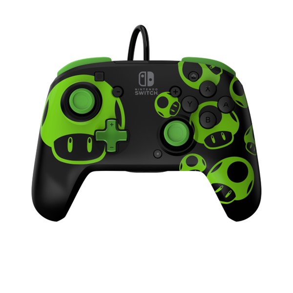 PDP Rematch Glow Wired Controller for Nintendo Switch - 1-Up Mushroom