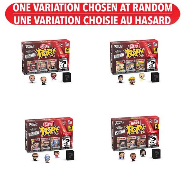 Bitty POP! WWE 4 Pack Assorted