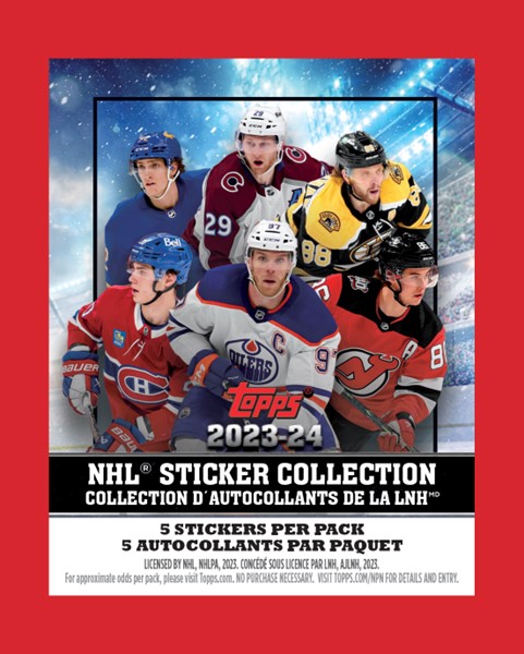 2023-2024 Topps NHL Sicker Collection 5 stickers