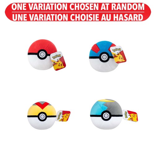 Assortiment de peluches Pokémon Poké Ball