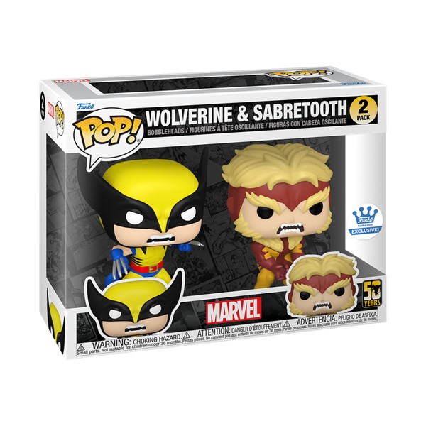 POP! Marvel Wolverine & Sabretooth 2 Pack