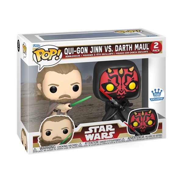 POP! Star Wars Qui-Gon Jinn VS Darth Maul 2 Pack