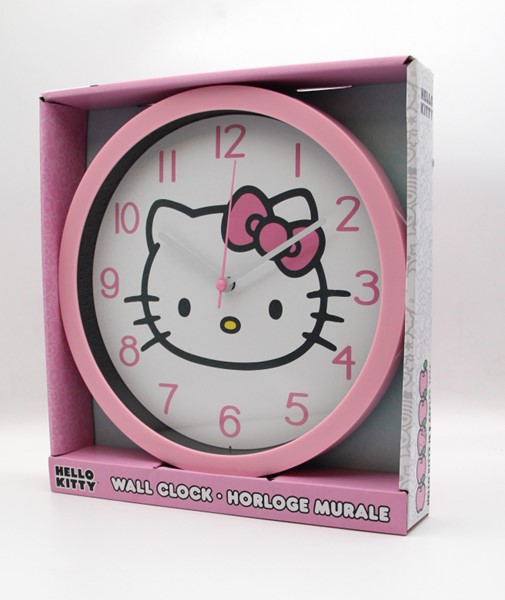 Hello Kitty 10"" Pink Wall Clock