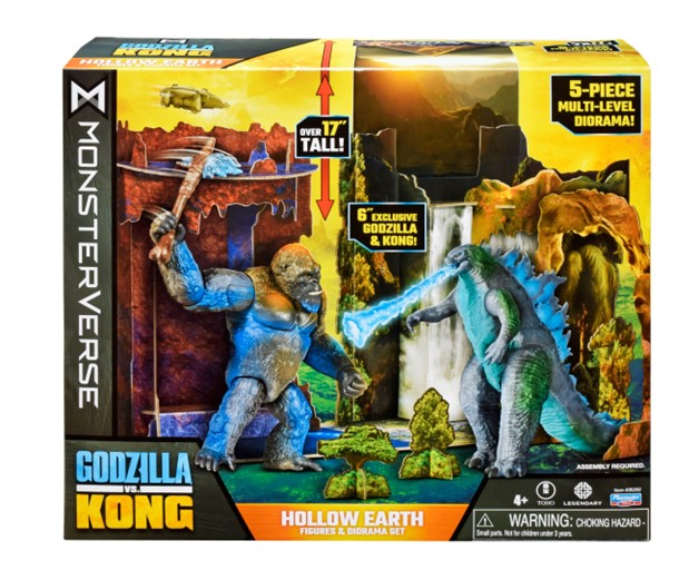 Monsterverse: Godzilla Vs Kong - Hollow Earth Diorama Set With 2 Exclusive Figures
