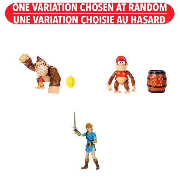Nintendo 4 inch figures - Link, Donkey Kong, or Diddy Kong