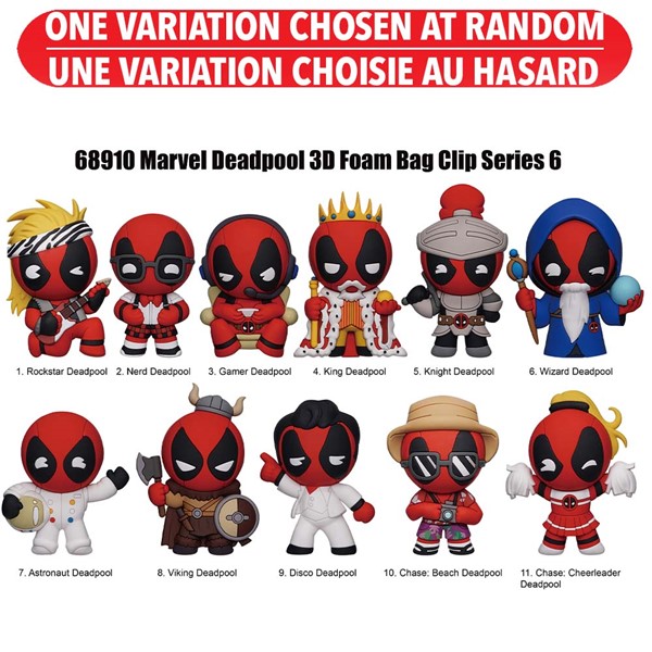 Deadpool Series 6 3D Foam Bag Clip Blind Bag
