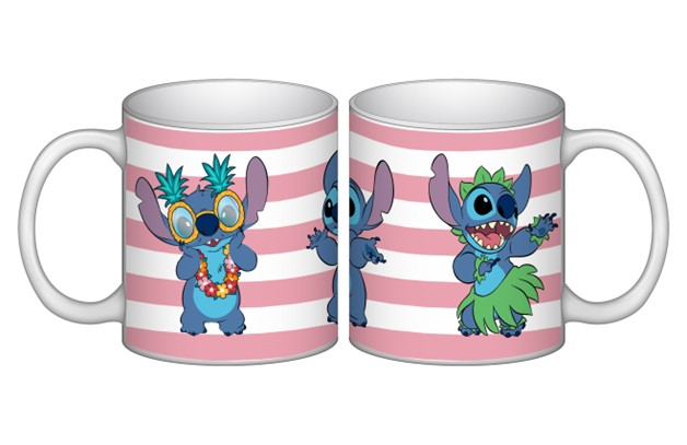 Tasse rayée rose Stitch