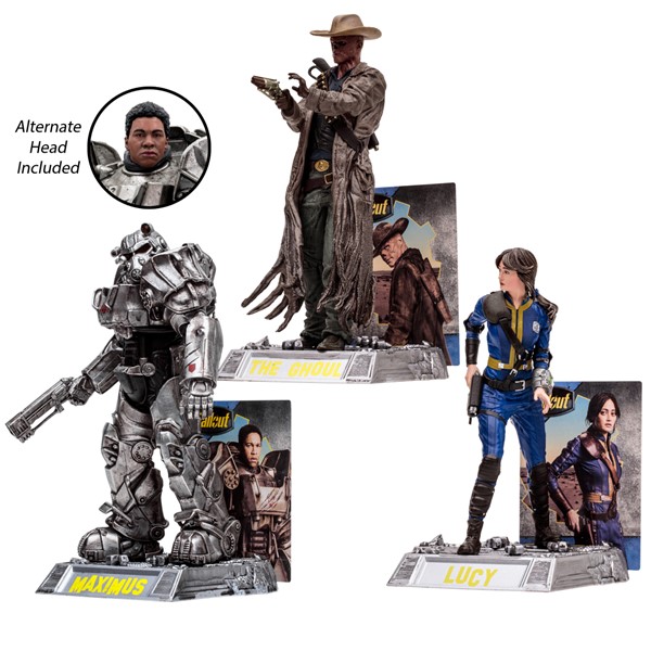 Fallout Lucy & Maximus & The Ghoul 6-Inch Posed Figures -Mcfarlane Gold Label 3 Pack