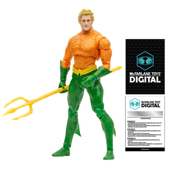 DC Direct Aquaman (DC Classic) 7-Inch Action Figure with Mcfarlane Toys Digital Collectible