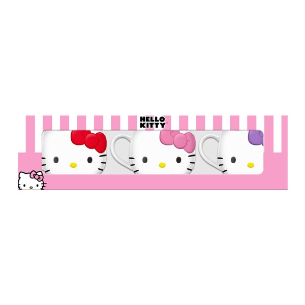 Hello Kitty Sculpted Mug Set 3pc
