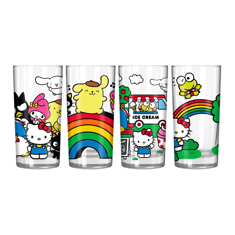 Ensemble de verres Hello Kitty Rainbow 4 pièces