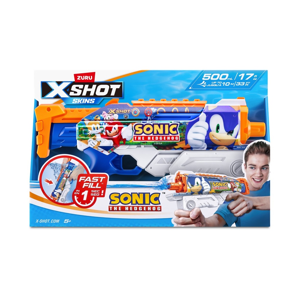 X-Shot Skins Sonic the Hedgehog Hyperload Water Blaster
