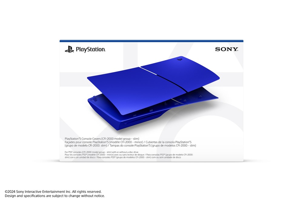 Façades pour console PlayStation 5 (groupe de modèles – mince) – Bleu cobalt