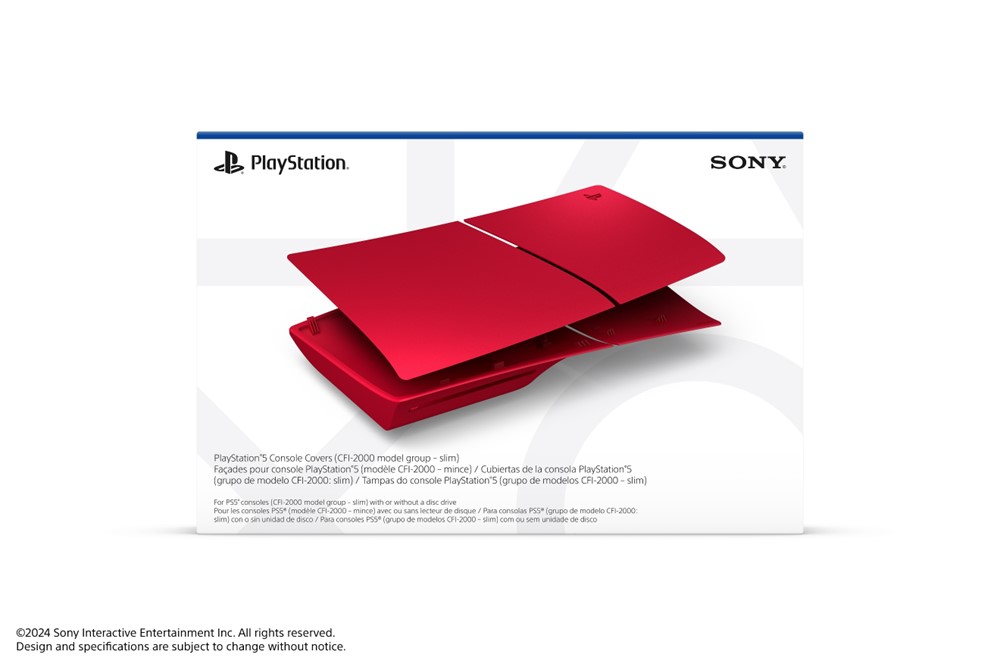 Façades pour console PlayStation 5 (groupe de modèles – mince) – Rouge volcanique