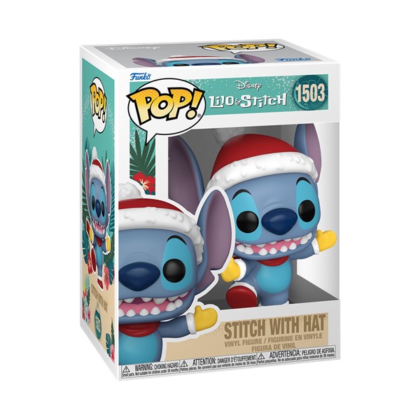 POP! Disney Stitch with Santa Hat